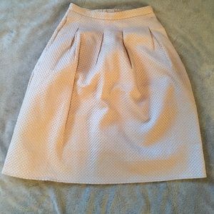 H&M pink quilted midi skirt